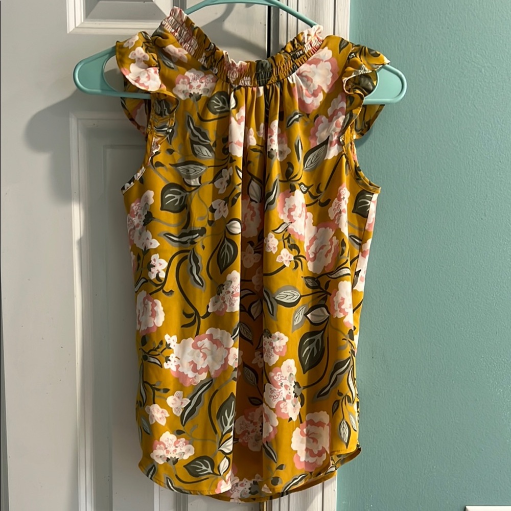 Loft Floral Yellow Top